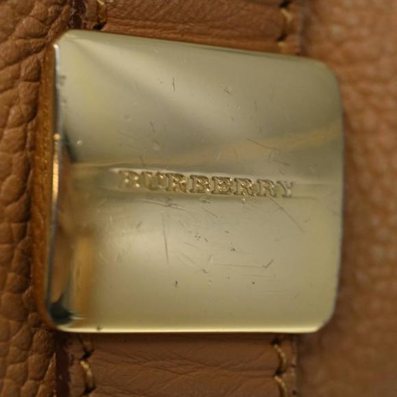 BURBERRY Hand Bag Leather Beige Auth ti1623 - Picture 11 of 16